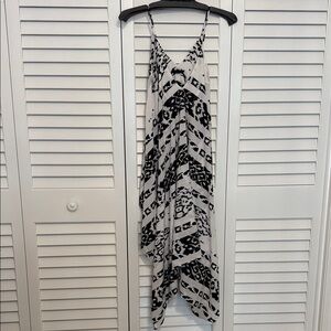 Indah Black and White Patterned Romper